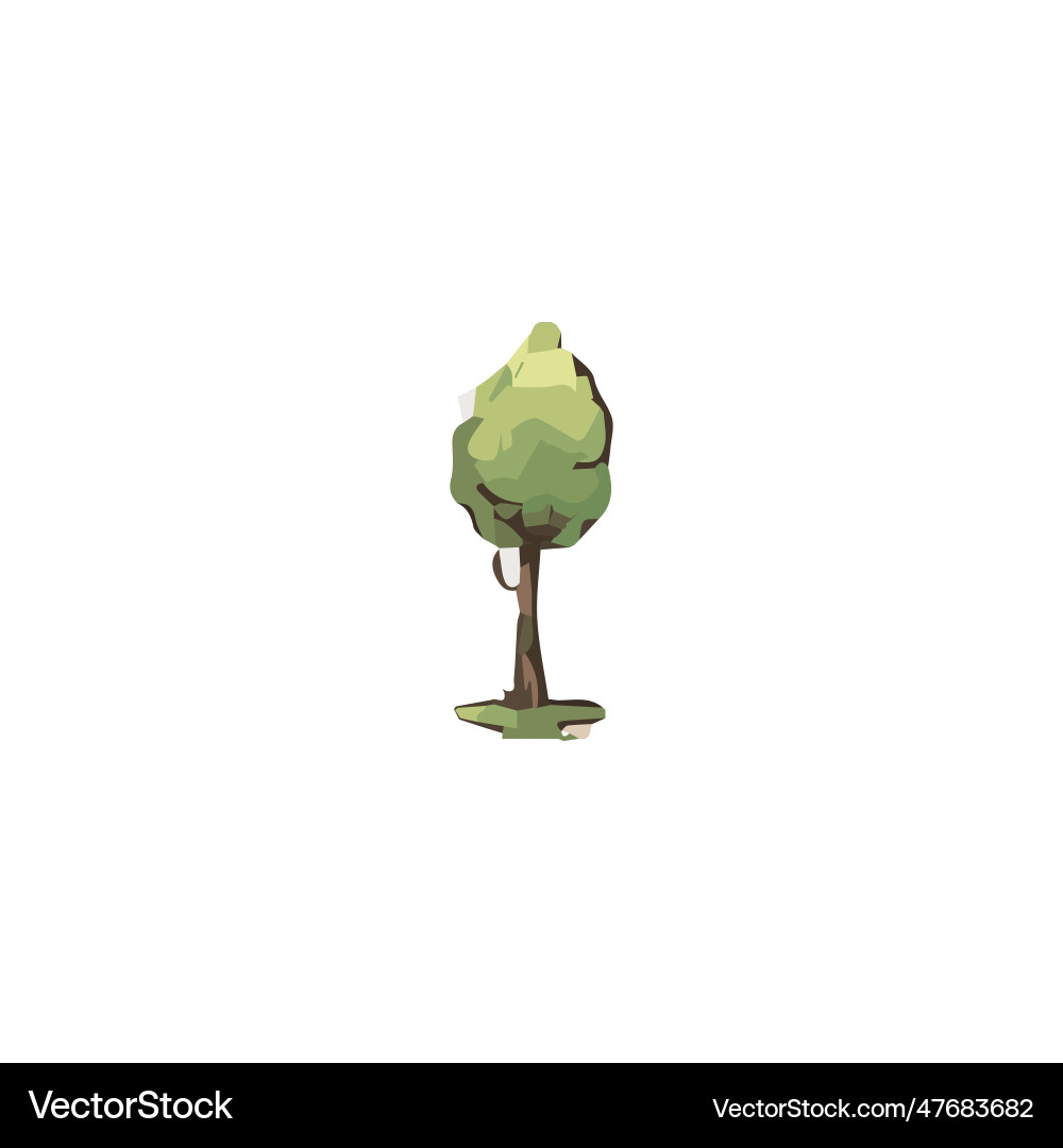 Flat minimal tree and bush simple abstract Flat minimal tree and bush simple abstract Vector Image