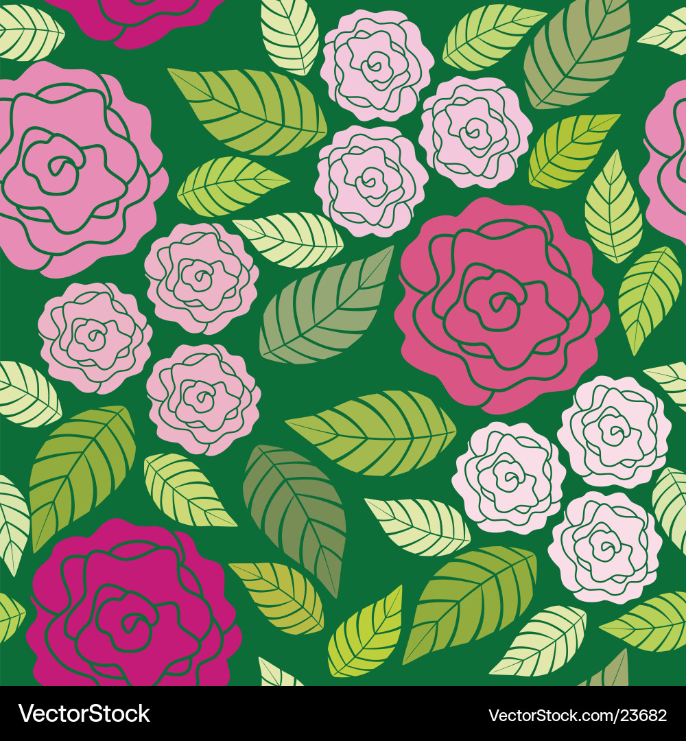 Floral Scroll Pattern vector image