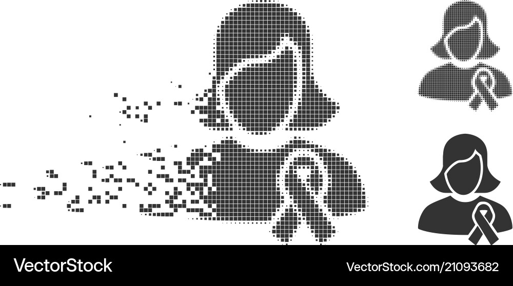 Fractured pixel halftone solidarity tie icon Fractured pixel halftone solidarity tie icon Vector Image