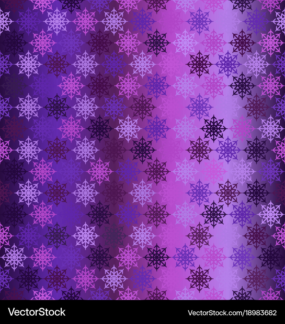 Glowing snowflake pattern seamless vector image