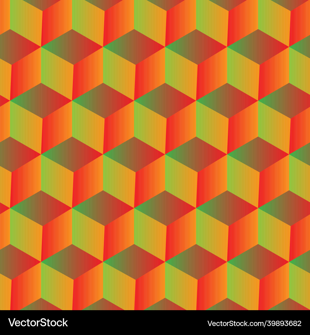 Gradient isometric cubes seamless pattern Gradient isometric cubes seamless pattern vector image