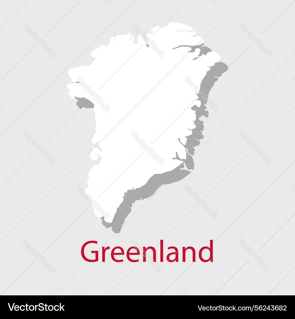 Greenland map icon official Greenland map icon official vector image
