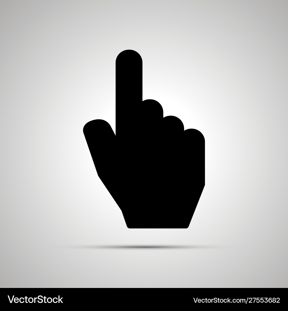 Hand Cursor Icon - Pointing Gesture vector image