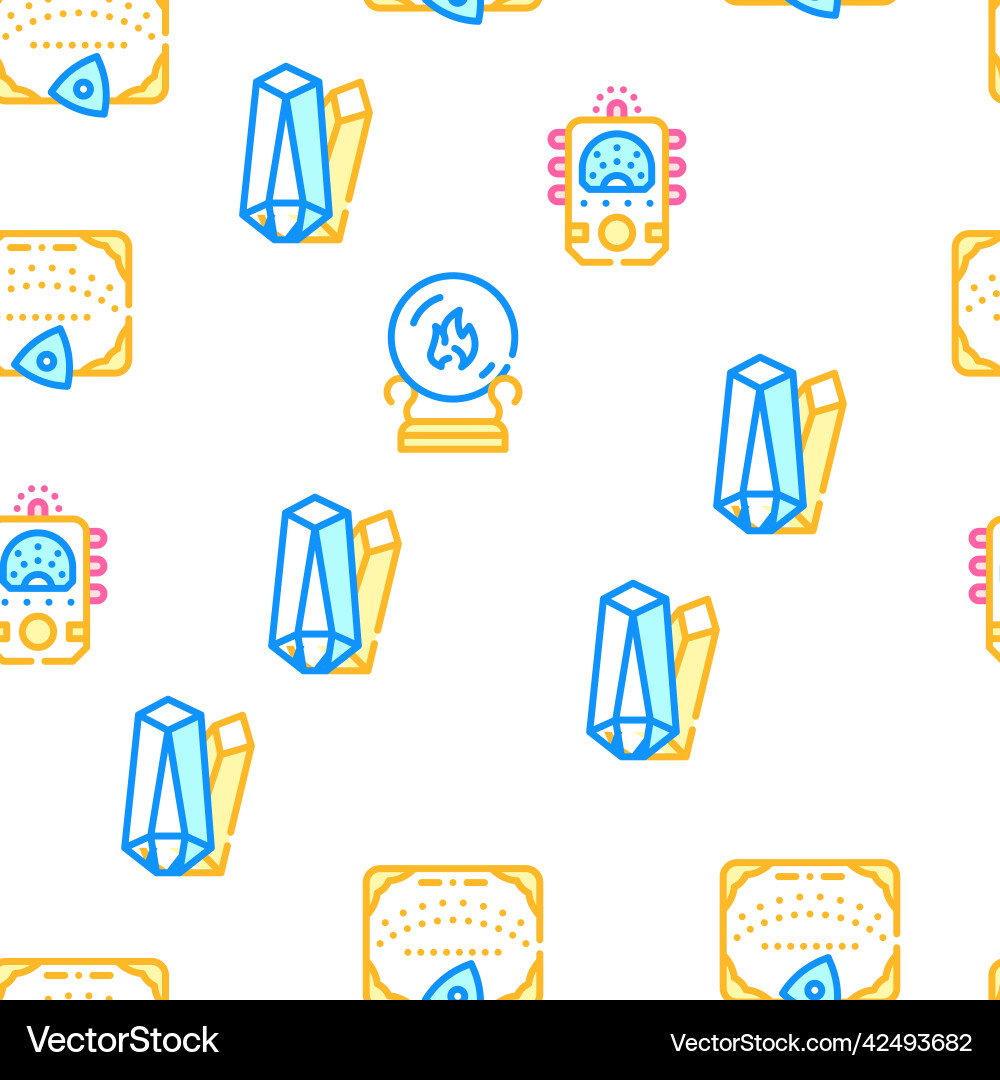Magic mystery objects seamless pattern Vector Image