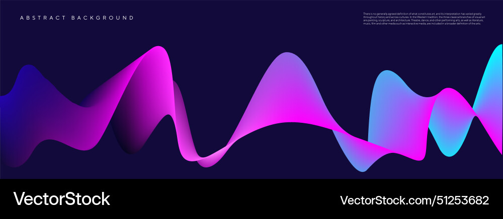 Modern color gradient flowing wave line vector image