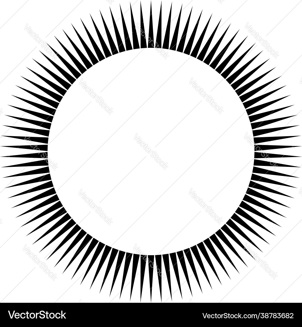 Radial concentric circular triangles shape design Radial concentric circular triangles shape design vector image
