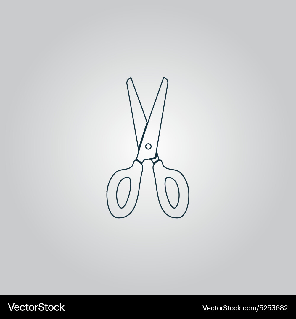 Scissors icon sign and button vector image