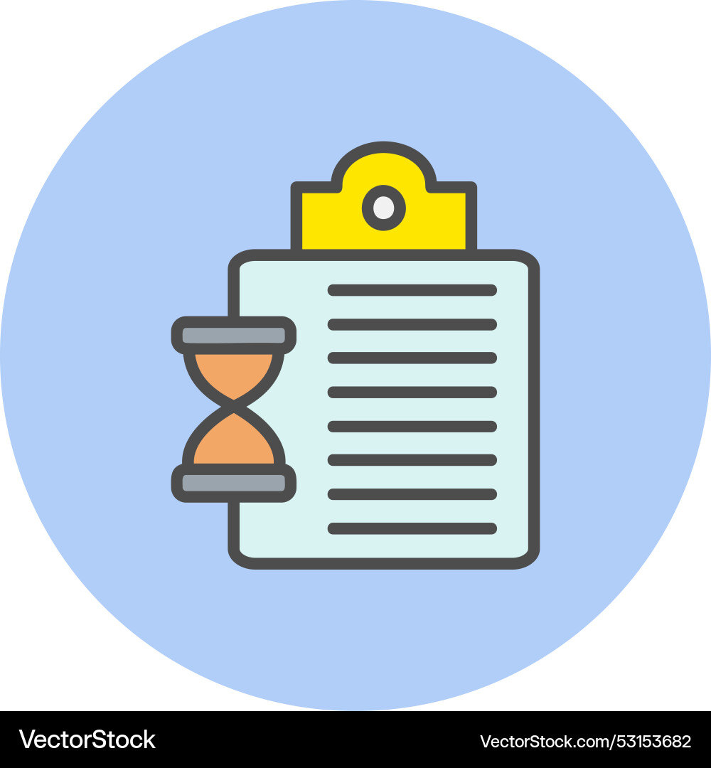 Task line filled circle icon Vector Image