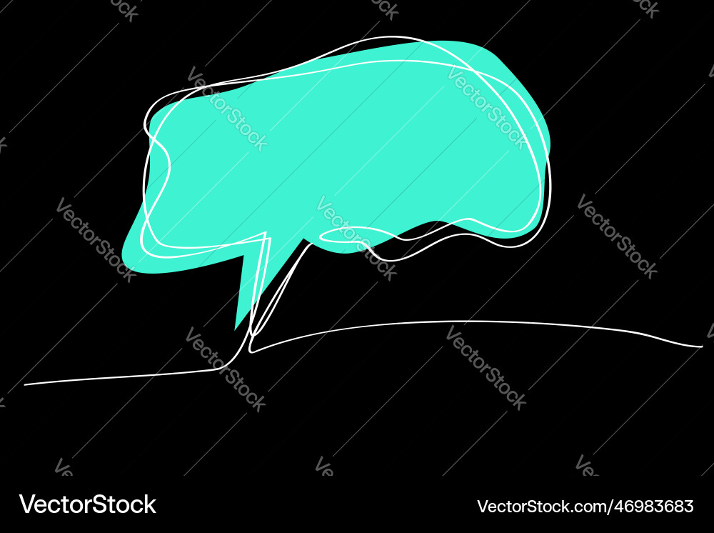 Abstract bubble chat simple single line Vector Image