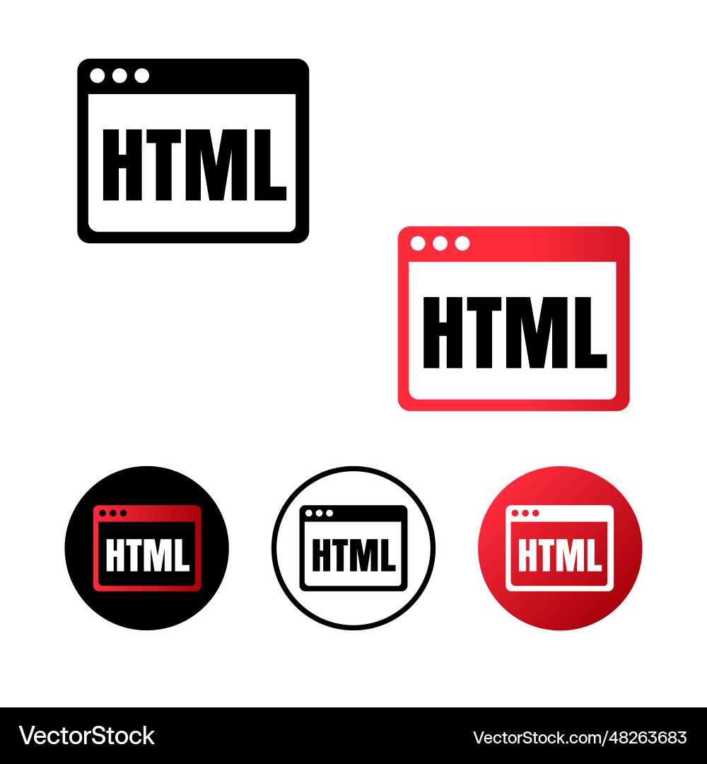 Abstract html icon Abstract html icon vector image