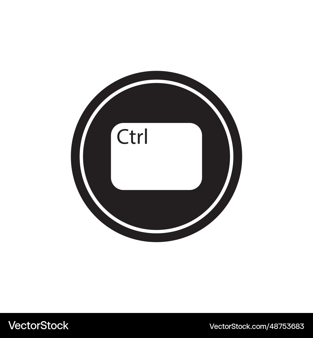 Ctrl key icon Ctrl key icon vector image