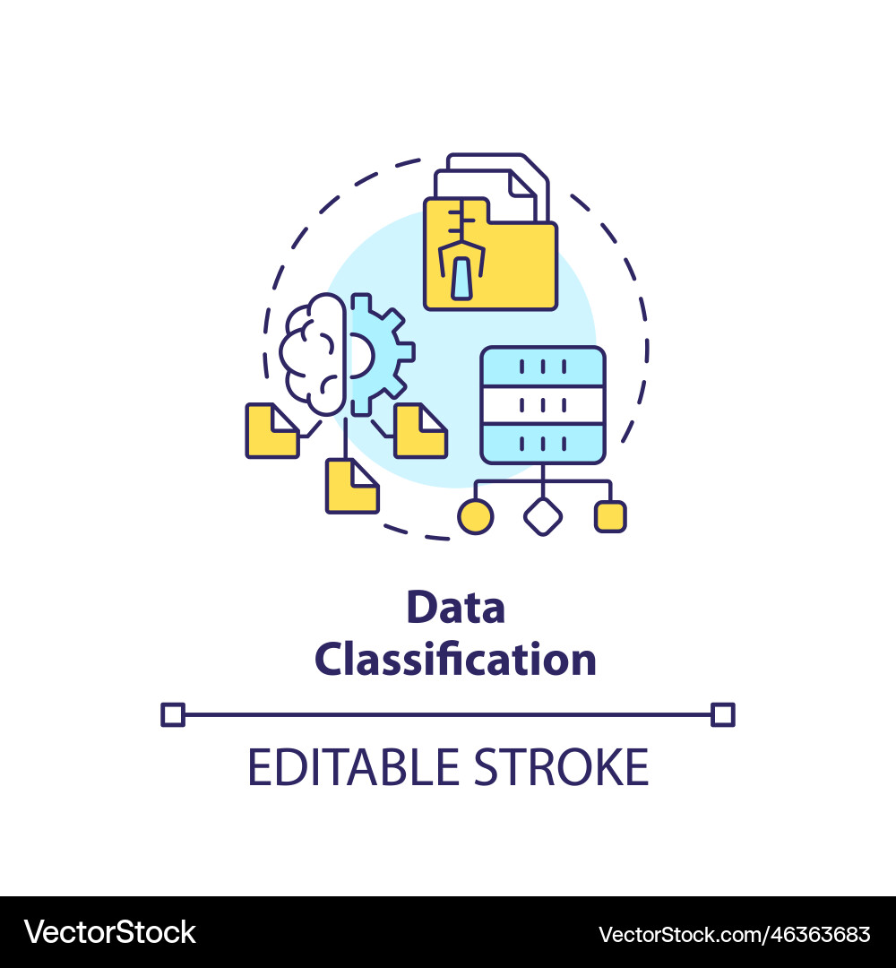 Data classification concept icon Data classification concept icon vector image