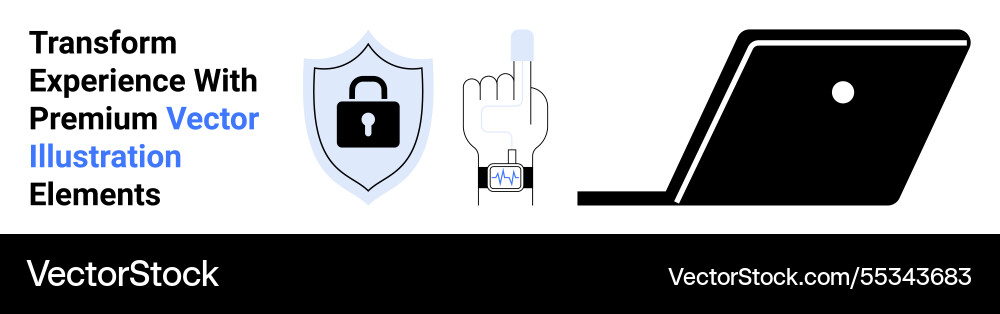 Digital security shield touch authentication Digital security shield touch authentication vector image
