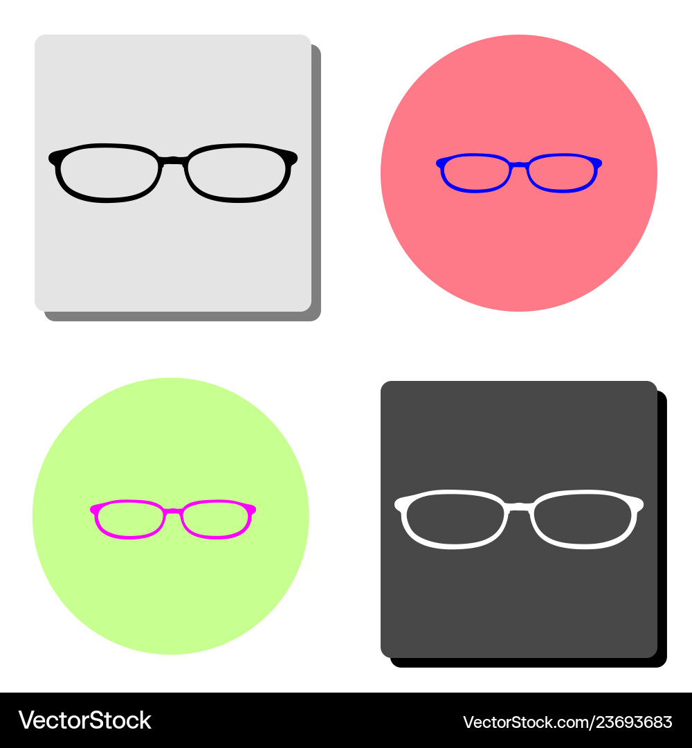 Glasses flat icon Glasses flat icon vector image
