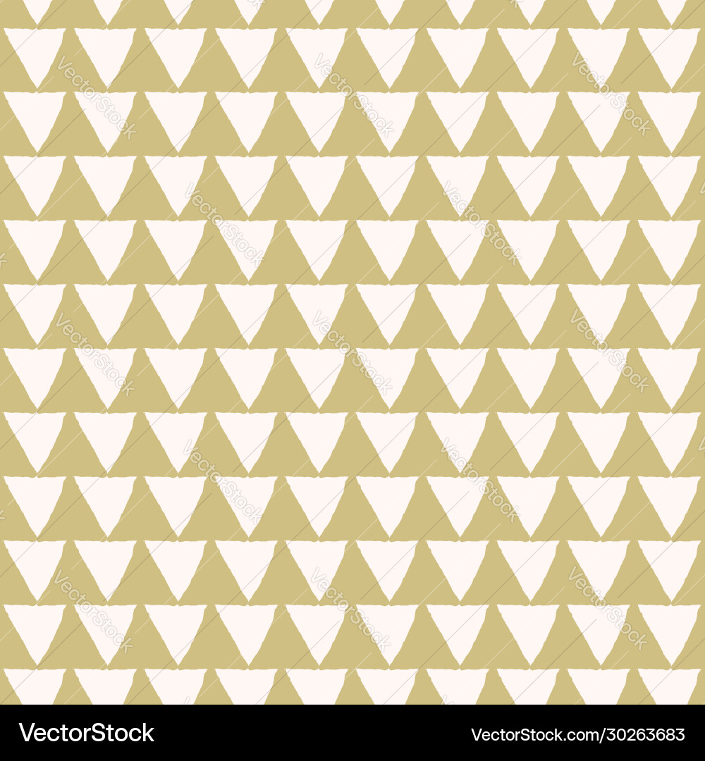 Golden triangles repeat pattern print Golden triangles repeat pattern print vector image