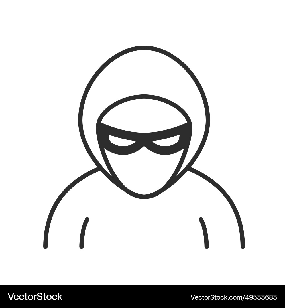 Hacker Linie Symbol Computer Sicherheit Hacker Linie Symbol Computer Sicherheit vektorbild