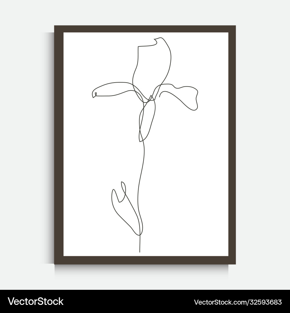 Hand drawn floral decoration wall decor Hand drawn floral decoration wall decor vector image