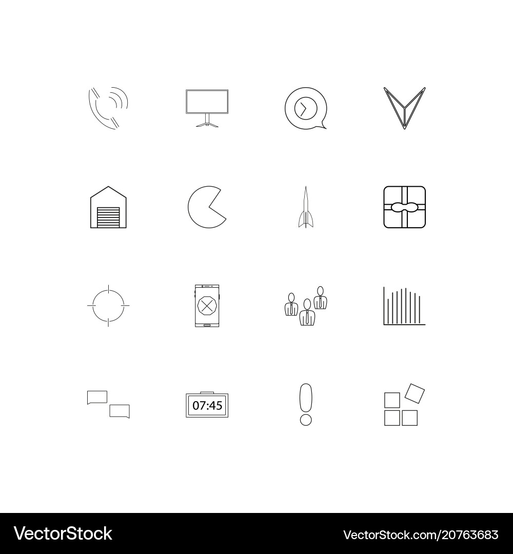 Internet of things linear thin icons set outlined vector image