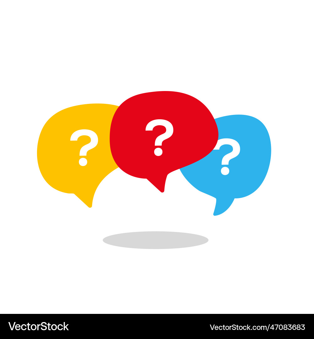 Message box with question mark icon Message box with question mark icon vector image