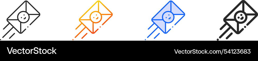 Message iconthin linear gradient blue stroke Message iconthin linear gradient blue stroke vector image