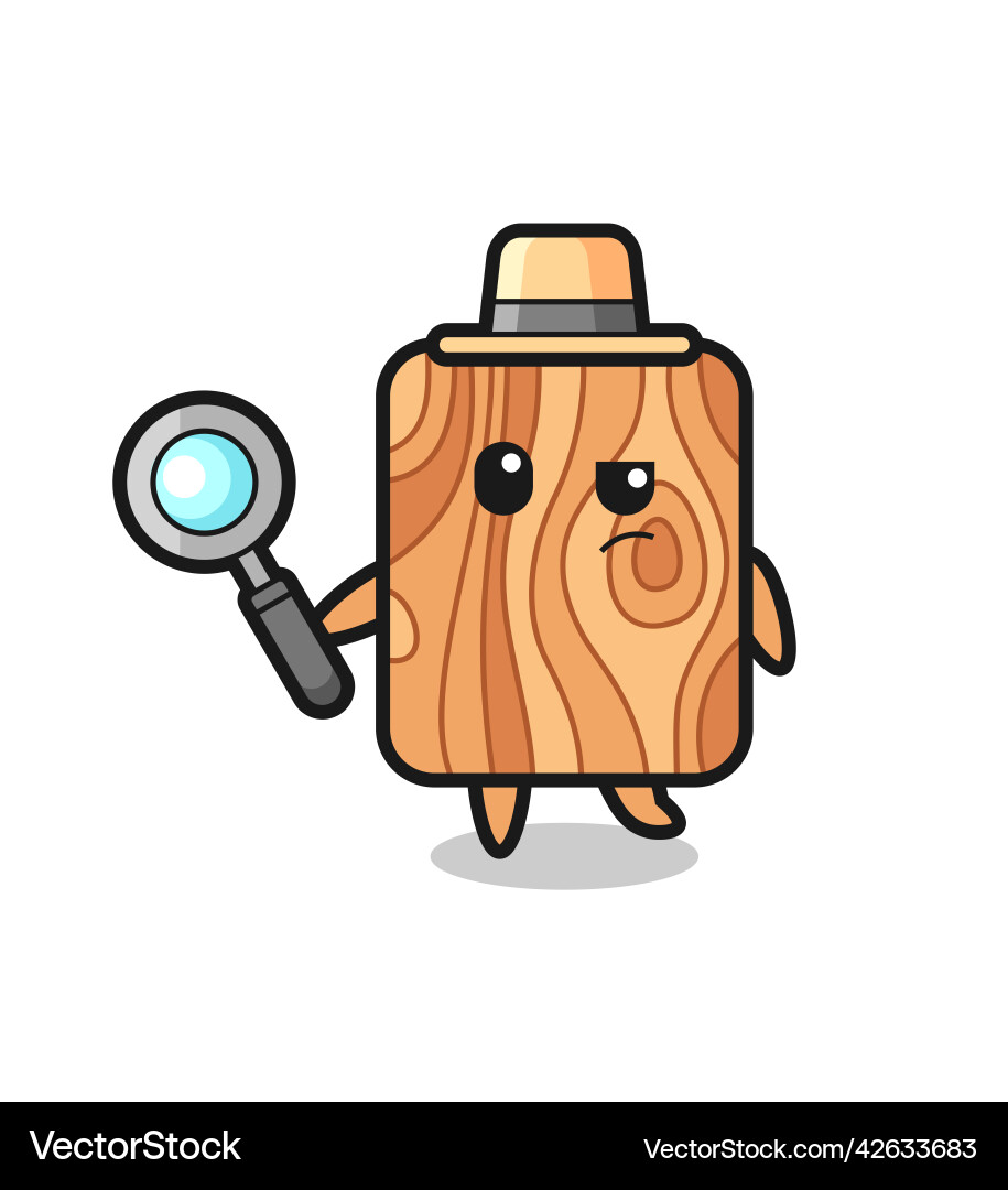 Plank Holzdetektivcharakter analysiert einen Fall Plank Holzdetektivcharakter analysiert einen Fall vektorbild