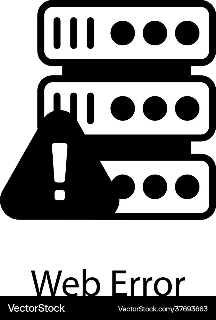 Server error Vector Image
