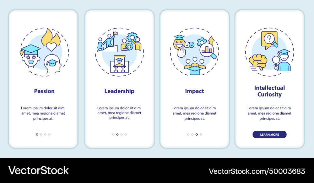 Walkthrough key qualities in applicant Walkthrough key qualities in applicant vector image