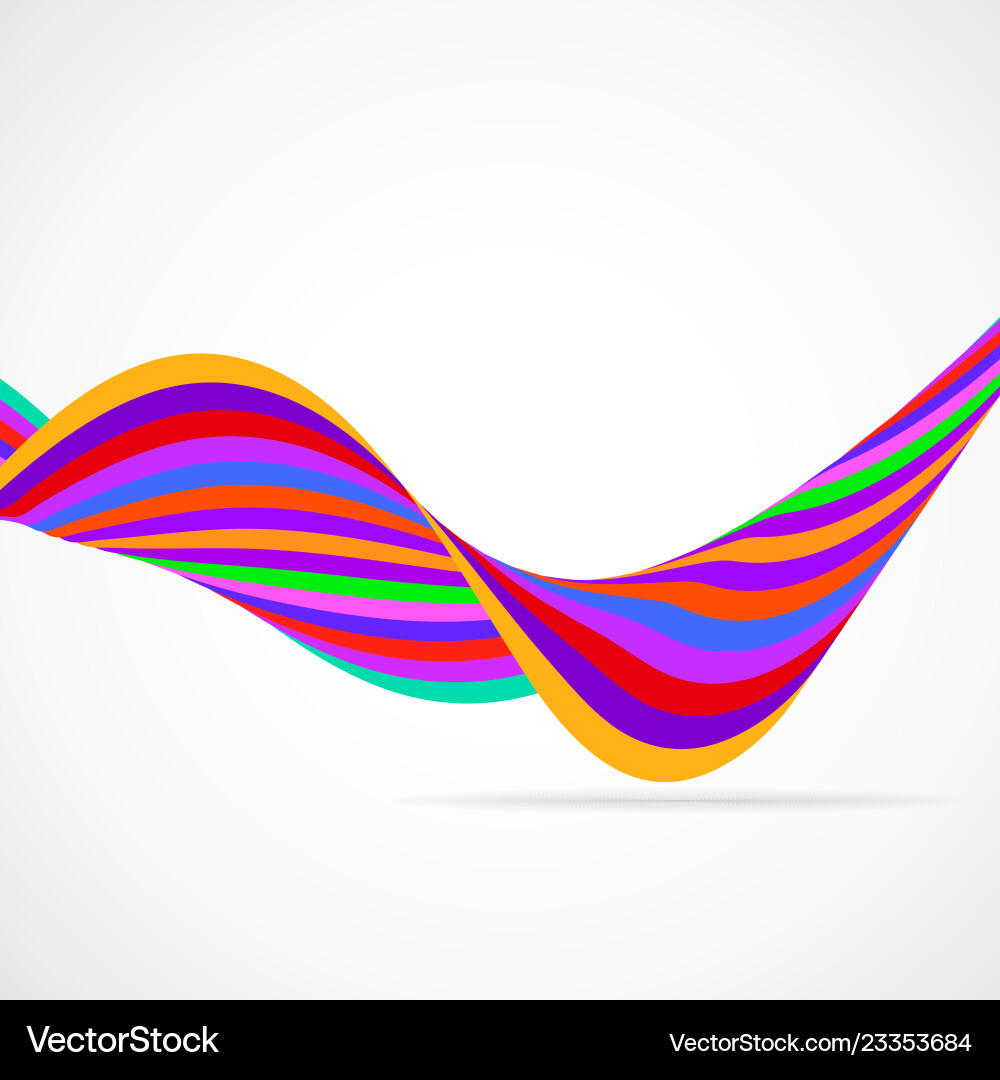 Abstract colorful wave of lines multicolored vector image