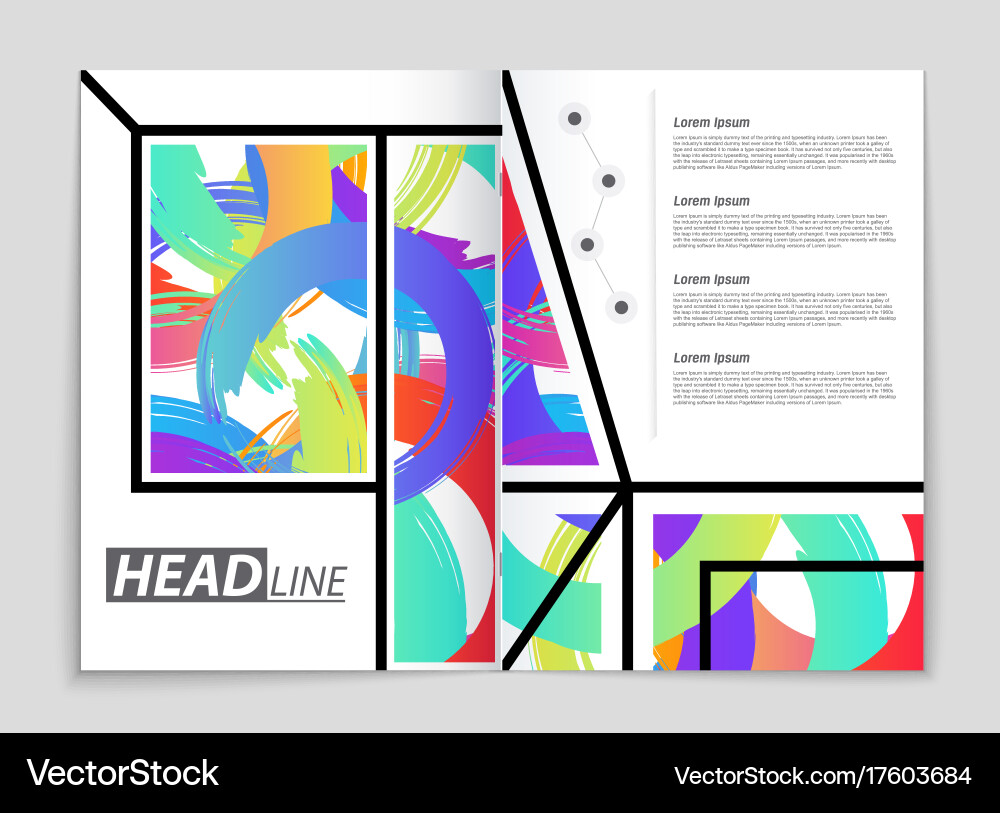 Abstract layout background set for art vector image