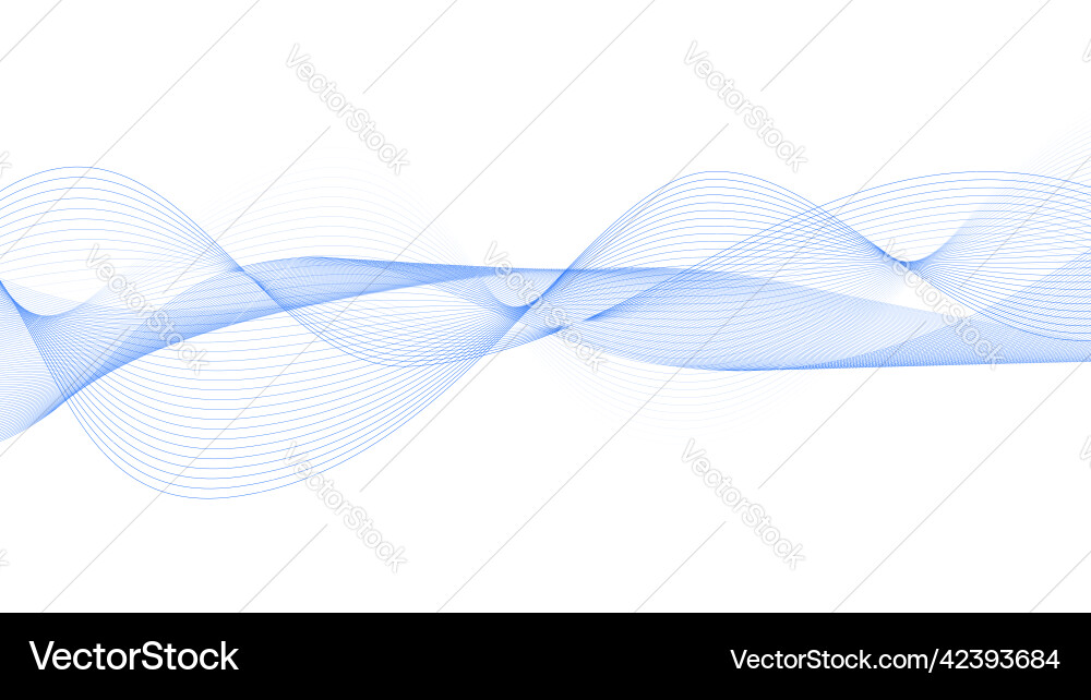 Abstract motion wave gradient line background Vector Image