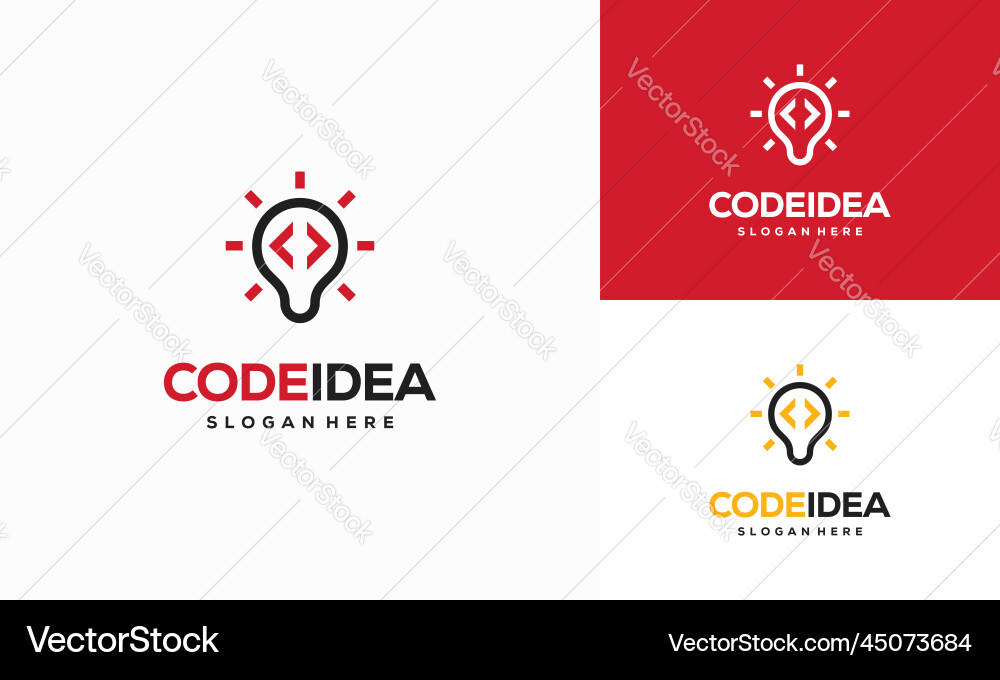 Code Logo Concepts - Programming & Innovation vector image