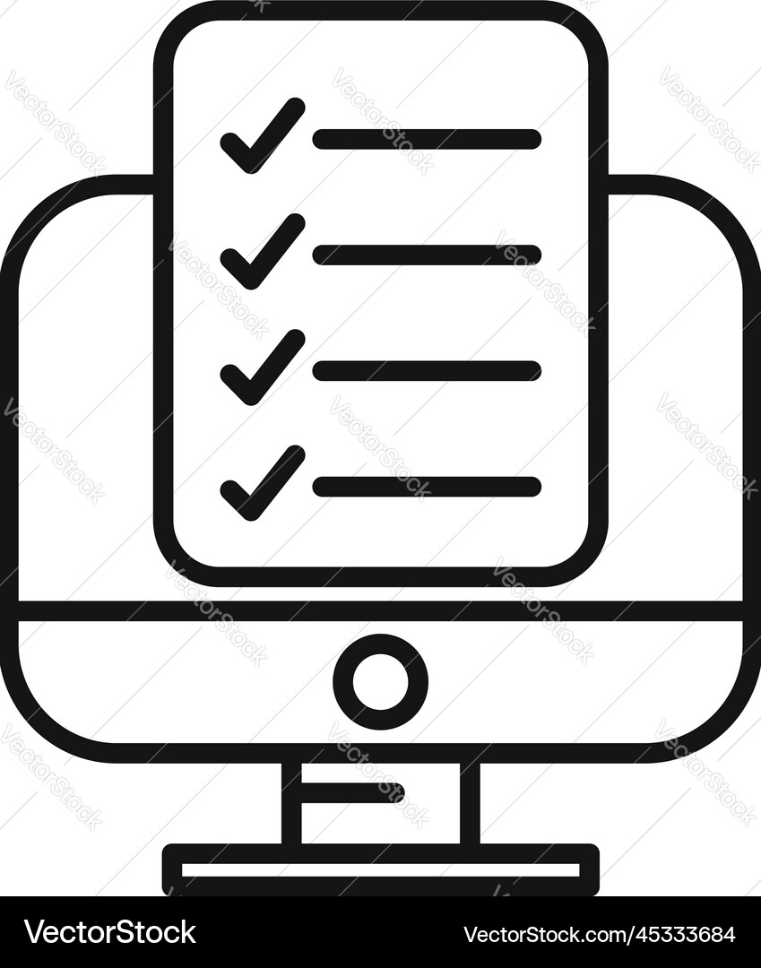 Computer task schedule icon outline event Computer task schedule icon outline event vector image
