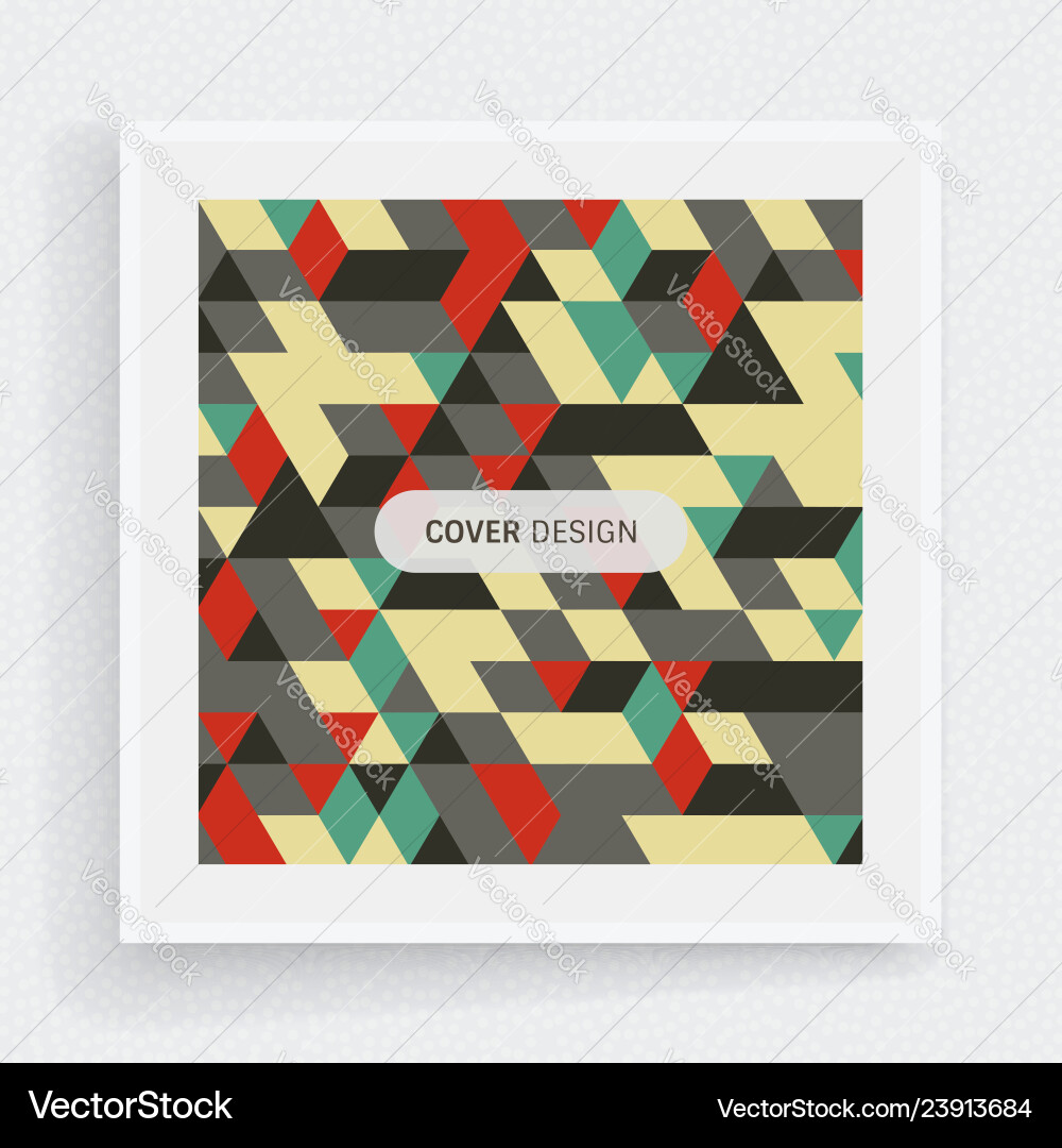 Cover design template 3d blocks structure Cover design template 3d blocks structure vector image