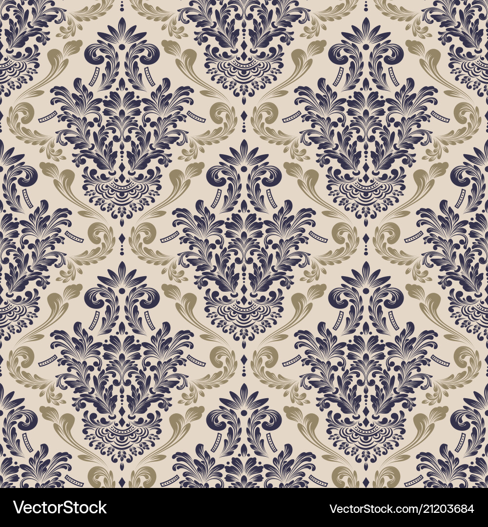 Damask Pattern Background vector image