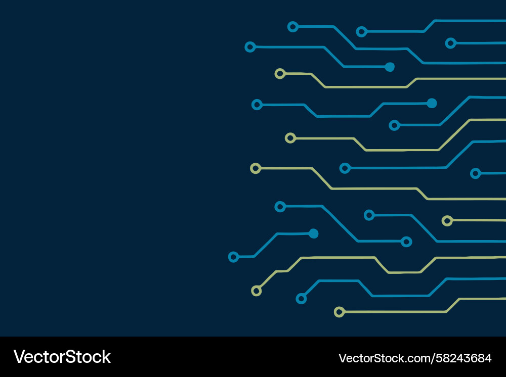 Digital Circuit Glow Pattern Vector Image