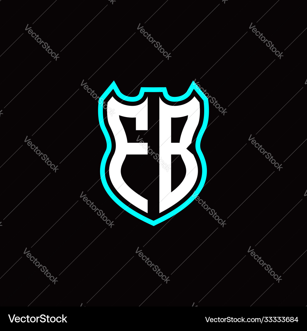 F b initial logo design with shield shape F b initial logo design with shield shape Vector Image