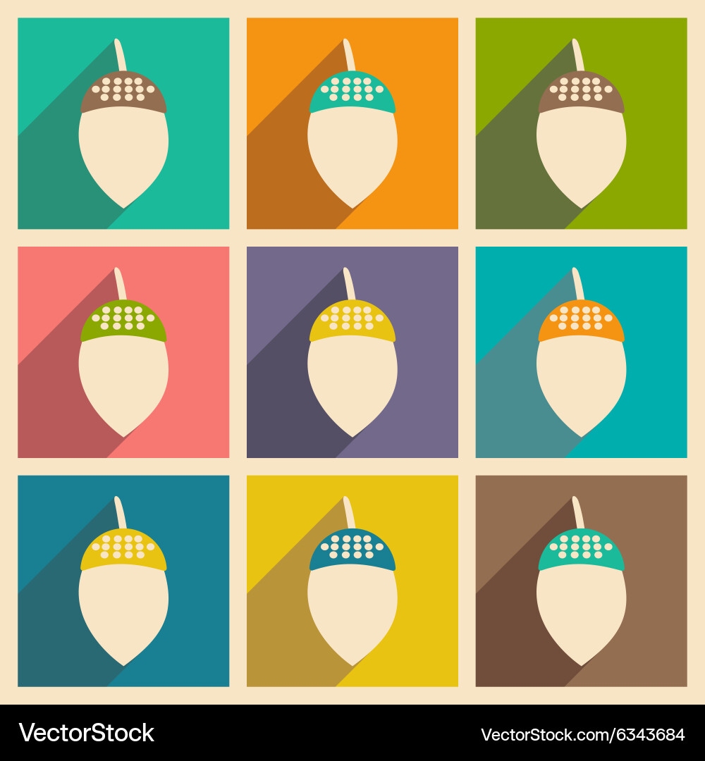 Flat with shadow concept and mobile application Vector Image