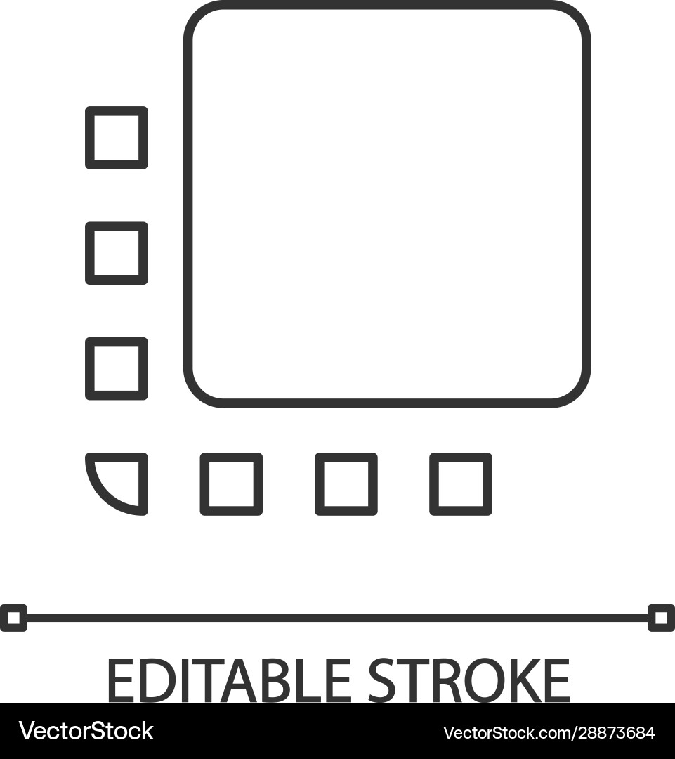 Flip to front button linear icon Flip to front button linear icon vector image