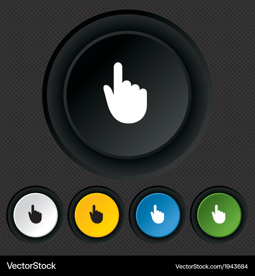 Hand cursor sign icon pointer symbol vector image