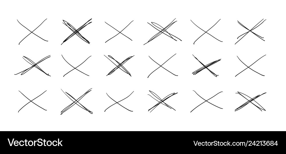 Hand drawn set of objects for design use black Hand drawn set of objects for design use black vector image
