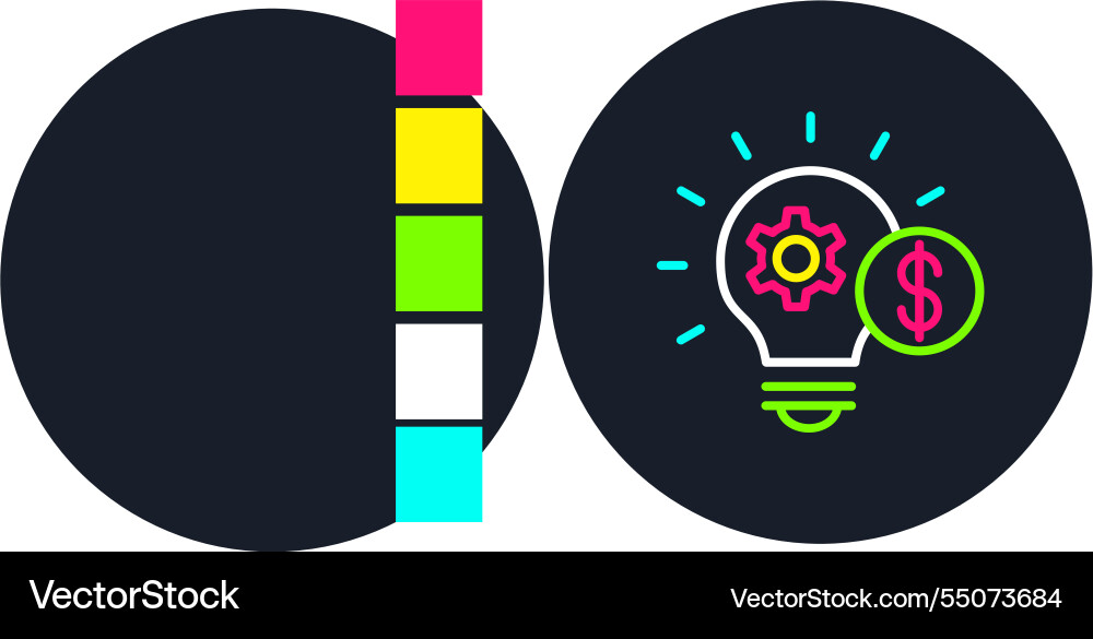 Idea line multi color icon Vector Image