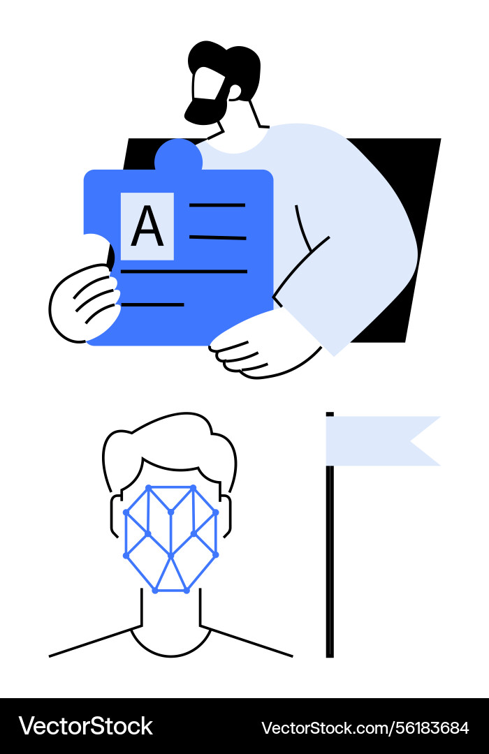 Identity verification and biometric access concept Identity verification and biometric access concept Vector Image