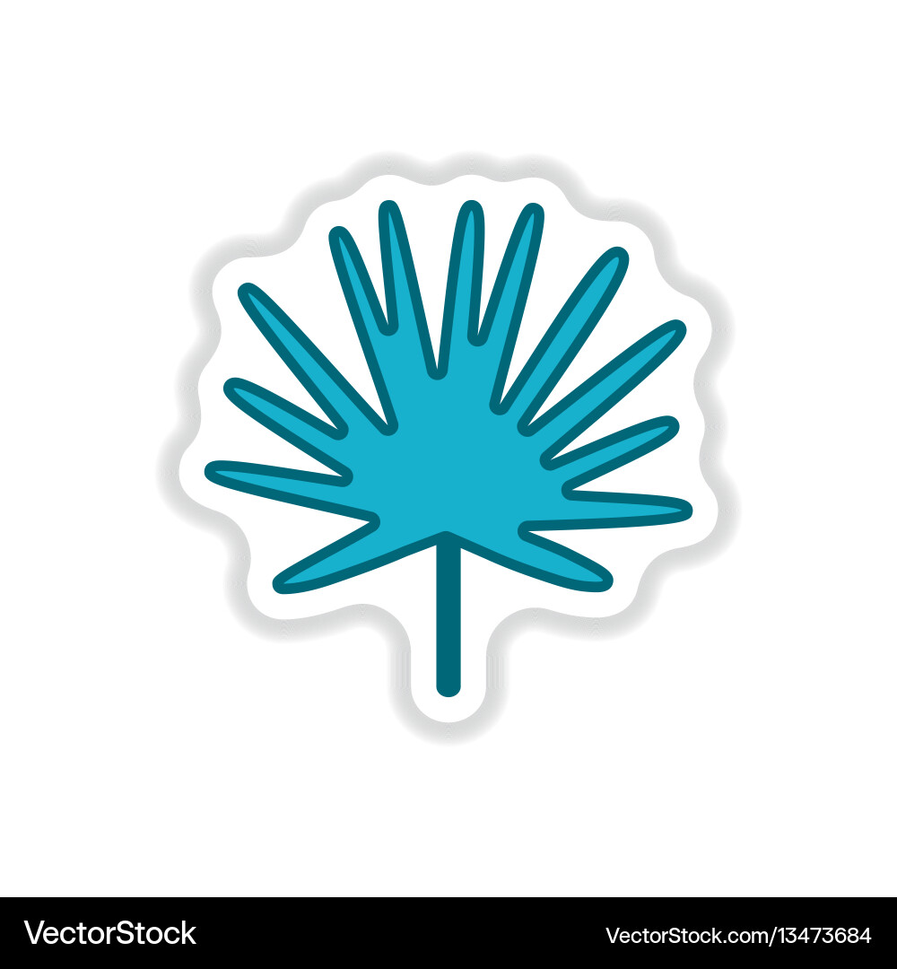 Label with leaf shadow icon design Label with leaf shadow icon design vector image