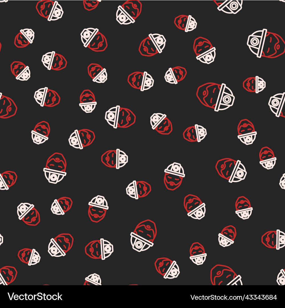 Line builder icon isolated seamless pattern Vector Image
