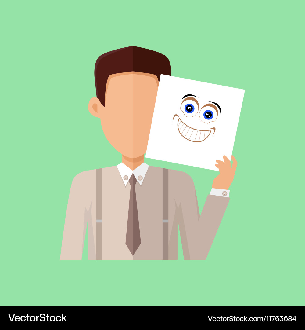 Man character avatar in flat design Vector Image