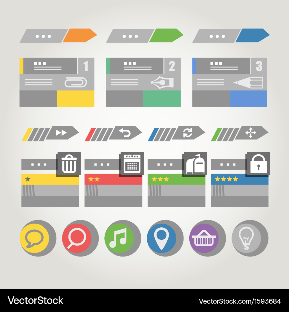 Modern Interface Bar with Icons vector image