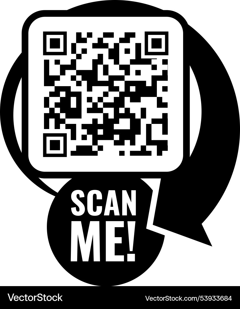 Qr code template scan me icon for payment Qr code template scan me icon for payment vector image