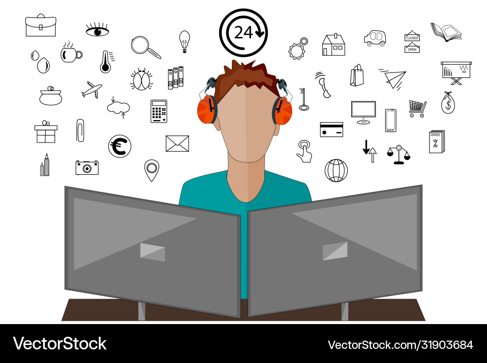 Software engineer isolated on white background Software engineer isolated on white background vector image