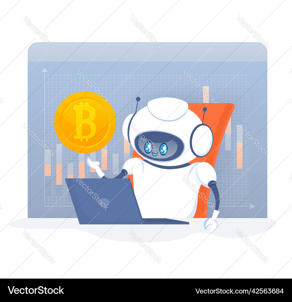 Trading bot stock concept artificial Trading bot stock concept artificial vector image