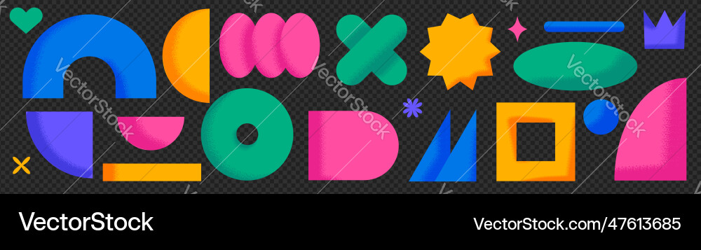 A set of brutalist style elements A set of brutalist style elements vector image